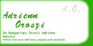 adrienn oroszi business card